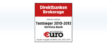 Testsieger im Online-Broker-Test von Euro am Sonntag Testsieger im Online-Broker-Test von Euro am Sonntag